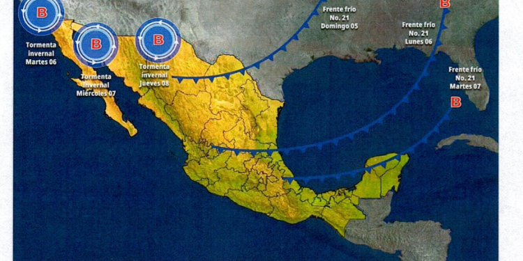Emite Coordinación Estatal de Protección Civil aviso especial por Segunda Tormenta Invernal de la temporada