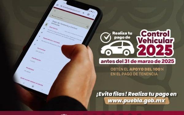 Hoy inicia pago del Control Vehicular 2025