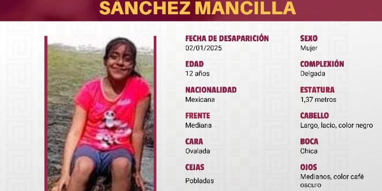 Intensifican búsqueda de Génesis Keylani Sánchez Mancilla