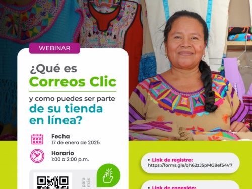 Invita Sedeco a participar en el webinar ¿Qué es Correos Clic y cómo ser parte de su tienda en línea?