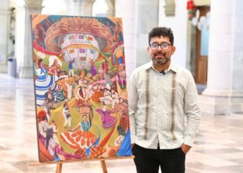 “Lazos de fraternidad” del artista Osnar López Gallegos, es la imagen oficial de la Guelaguetza 2025