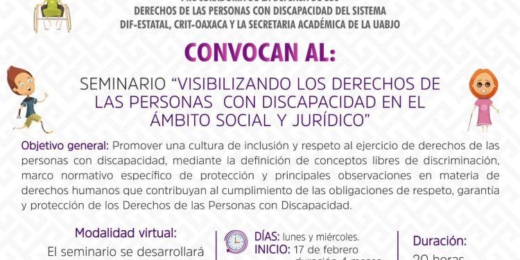 Invita DIF Oaxaca a seminario con perspectiva de discapacidad