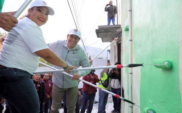 En San Juan Chapultepec, Salomón Jara lidera Mega Tequio para embellecer 400 fachadas