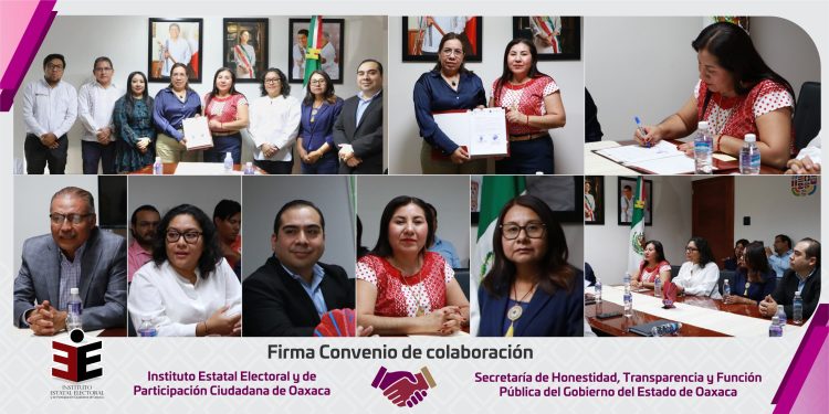 Contraloría del IEEPCO firma convenio con la Secretaría de Honestidad