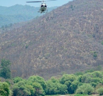 Reforzó Gobierno de Oaxaca labores de combate de incendio forestal con 33 descargas aéreas