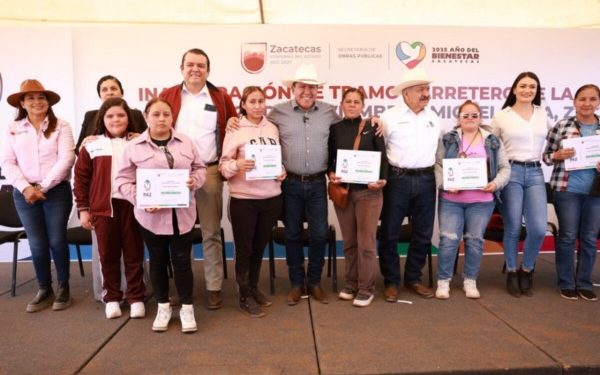 Entrega Gobernador David Monreal obras para el bienestar en Miguel Auza con inversión de casi 11 mdp