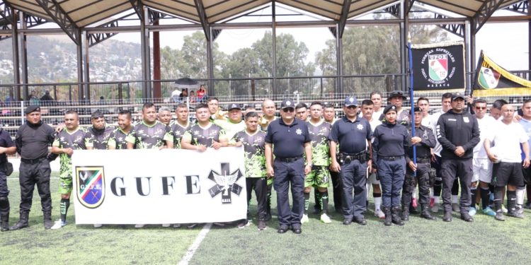 Con cuadrangular de futbol celebran Aniversario del Grupo Urbano de Fuerzas Especiales