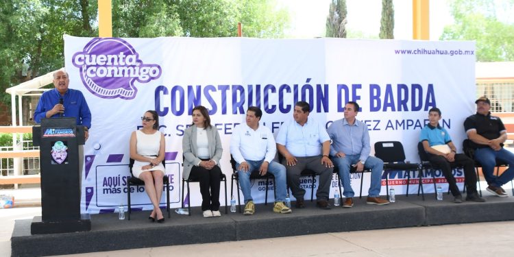 Arranca SEyD construcción de barda perimetral en secundaria de Matamoros