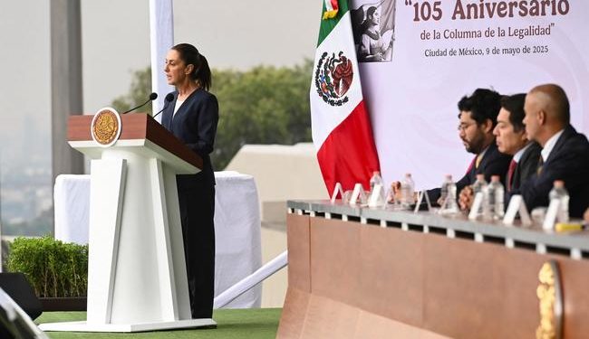 Gobierno, Fuerzas Armadas y pueblo, estamos construyendo paz y prosperidad: Presidenta en el 105 Aniversario de la Columna de la Legalidad