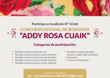 Lanzan Concurso Estatal de Bordado Addy Rosa Cuaik