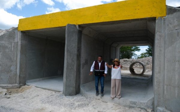 Supervisa Mara Lezama avances de rehabilitación de puente en el tramo Nuevo Canaán – Miguel Alemán