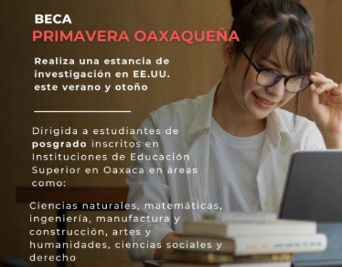 Lanza Gobierno del Estado becas “Primavera Oaxaqueña” para estudiar en instituciones de Estados Unidos