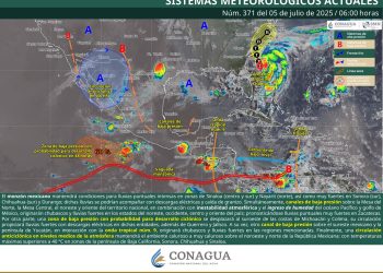 Continuarán lluvias dispersas por onda tropical número 9 y la vaguada monzónica en Oaxaca