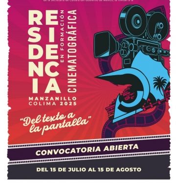 Cultura Colima convoca a Residencia en Formación Cinematográfica en Manzanillo