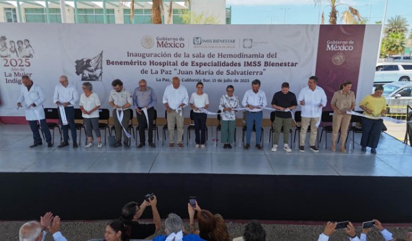 Presidenta inaugura sala de hemodinamia del Hospital General de La Paz; anuncia 300 mdp adicionales para fortalecer el IMSS Bienestar en BCS