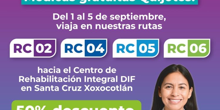 Brinda BinniBus Oaxaca 50% de descuento a personas usuarias de las Jornadas Médicas Gratuitas “Quijotes”