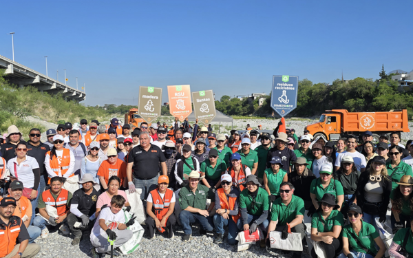 Acumula Voluntariado organizado por Secretaría de Participación Ciudadana 17.5 toneladas de residuos recabados en Río Santa Catarina