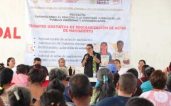Atienden a 200 habitantes de Las Vigas con el proyecto Garantizando el Derecho a la Identidad Jurídica de los Pueblos Indígenas y Afromexicanos