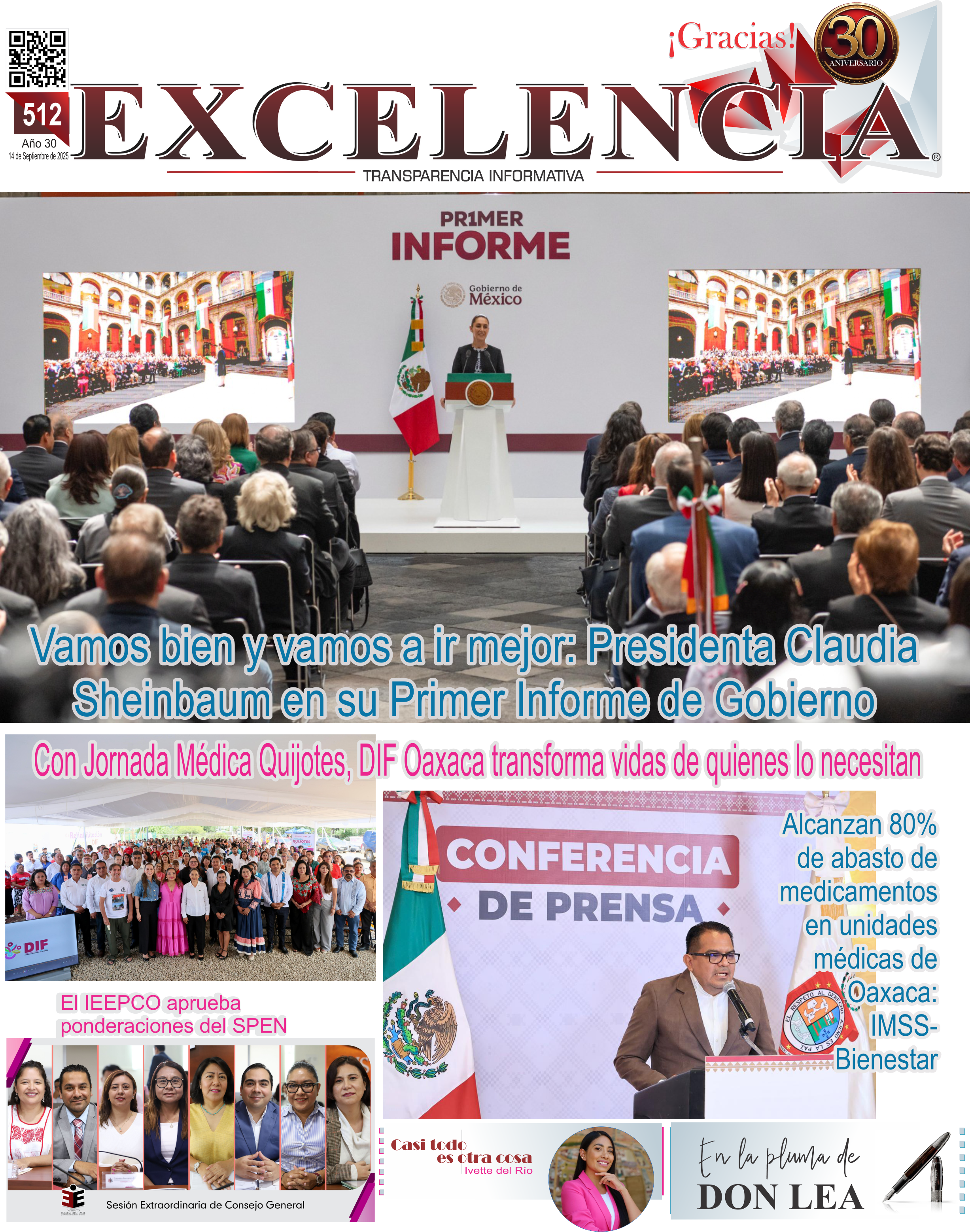 Vamos bien, vamos a ir mejor! 1er Informe de