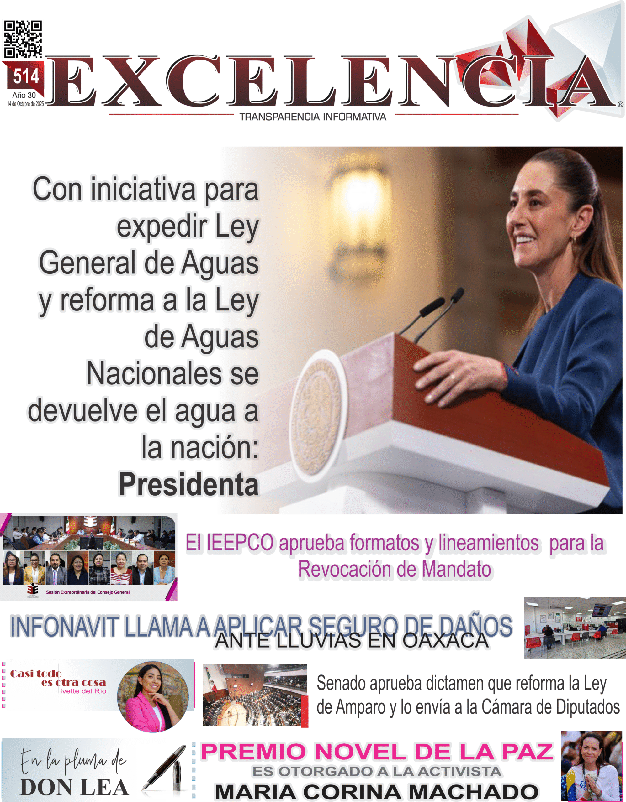 Se devuelve el agua a a la Nación. Presidenta