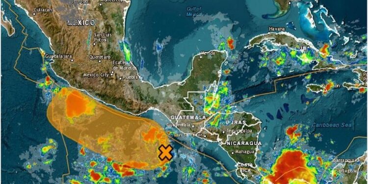 Mantiene CEPCyGR monitoreo por posible formación de ciclón tropical en el Golfo de Tehuantepec
