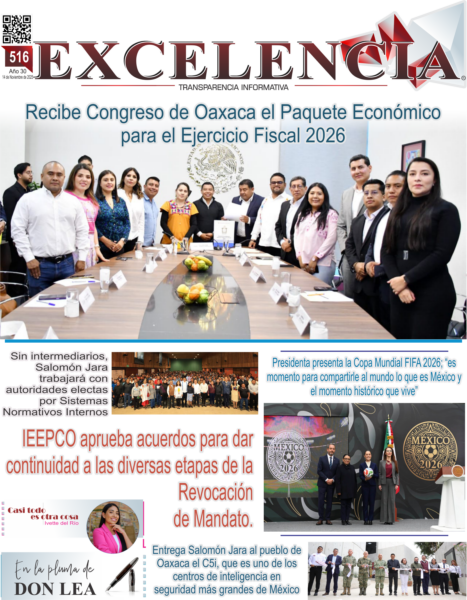 Recibe Congreso de Oaxaca, Paquete Económico para el Ejercicio Fiscal 2026