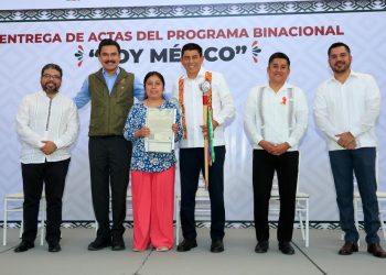 Brinda Salomón Jara certeza jurídica a personas migrantes con actas de nacimiento del programa Binacional “Soy México”
