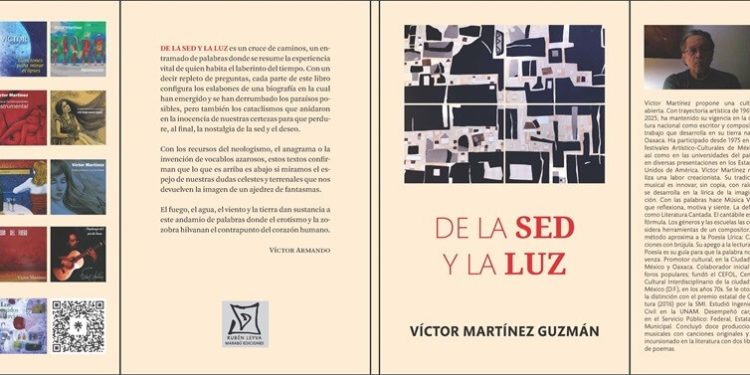 Invita Seculta a la presentación del poemario “De la sed y la luz” de Víctor Martínez