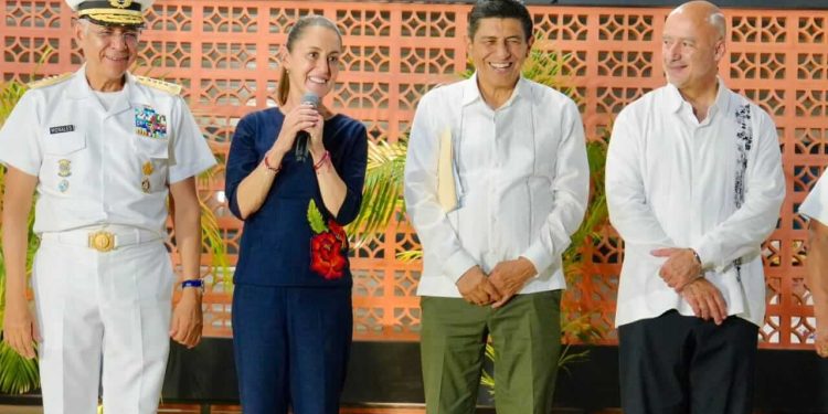 Inauguran Claudia Sheinbaum y Salomón Jara Línea K del Tren Interoceánico que transforma la movilidad entre Oaxaca y Chiapas