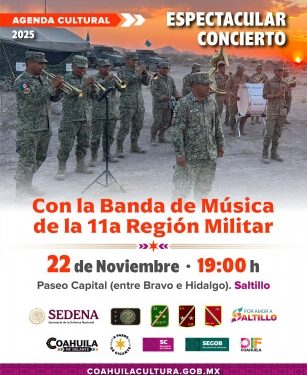 La XI Región Militar llena de música el CXV Aniversario de la Revolución Mexicana