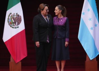 Recibe Presidenta Claudia Sheinbaum a su homóloga de la República de Honduras, Xiomara Castro, en Palacio Nacional