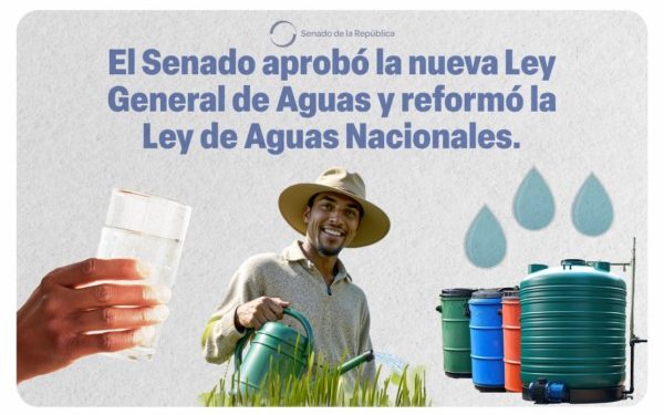 Senado envía al Ejecutivo Federal legislación sobre el acceso, uso equitativo y sustentable del agua